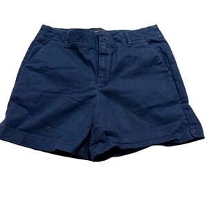 Banana Republic Flat-Front Chino Short, Navy Blue, Size 4